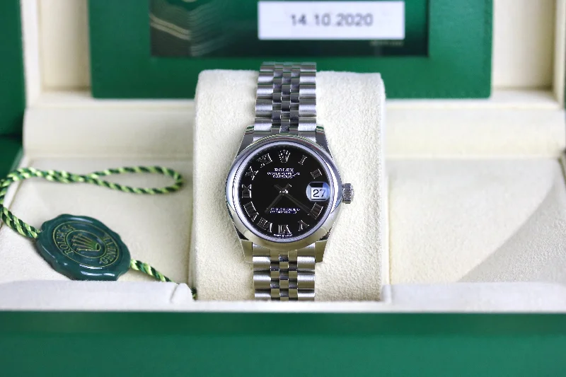 2020 ROLEX 278240 Datejust 31mm Black Roman Dial with Box & Papers