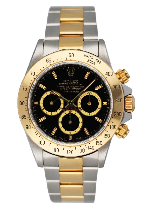 Rolex Daytona 16523 Zenith Black Dial "Inverted 6" Mens Watch