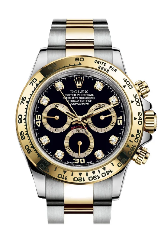 Rolex Daytona 40 Black Dial Two Tone Oyster Men's Watch 116503