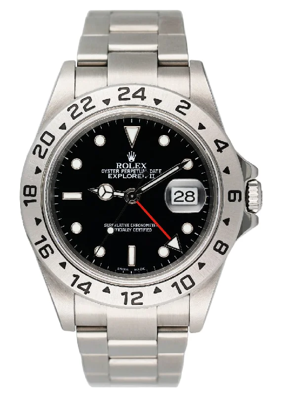 Rolex Explorer II 16570 Black Dial Mens Watch Box Papers