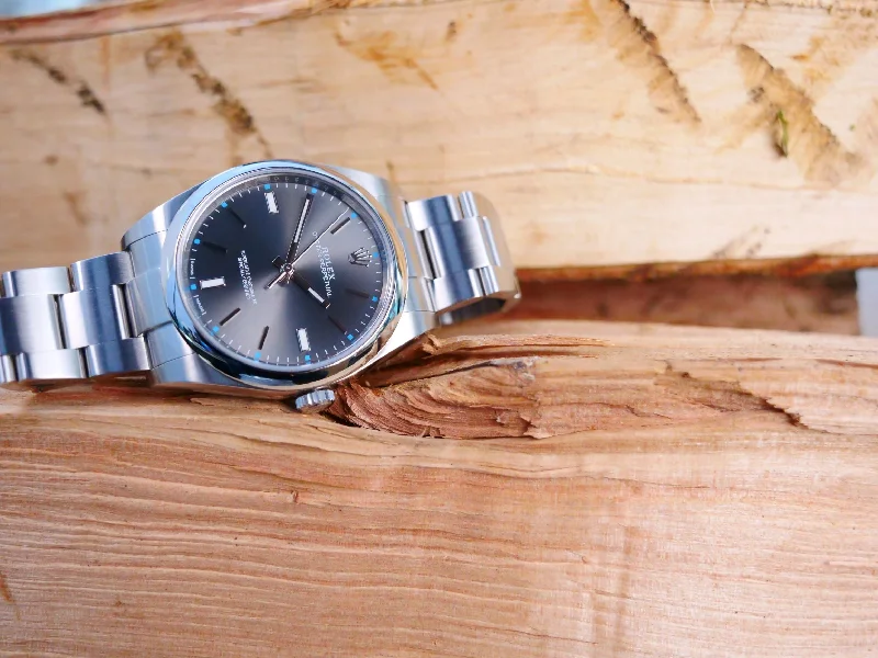 Rolex Oyster perpetual Rhodium ref 114300