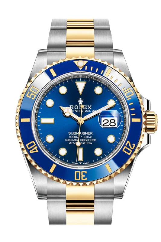 Rolex Submariner 41 Blue Dial Stainless Steel and 18K Yellow Gold Bracelet Automatic Men's Watch 126613LB New Release