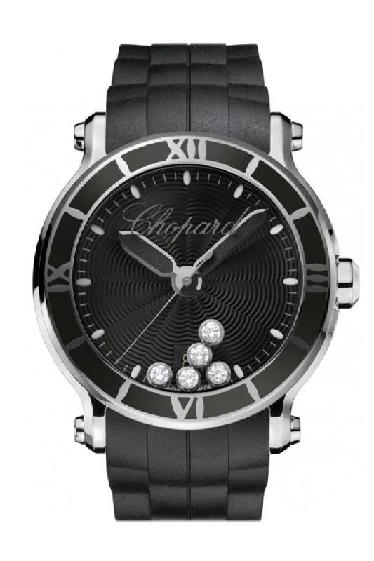 Chopard Chopard Happy Sport 42mm Black Rubber Strap Watch 288525-3005