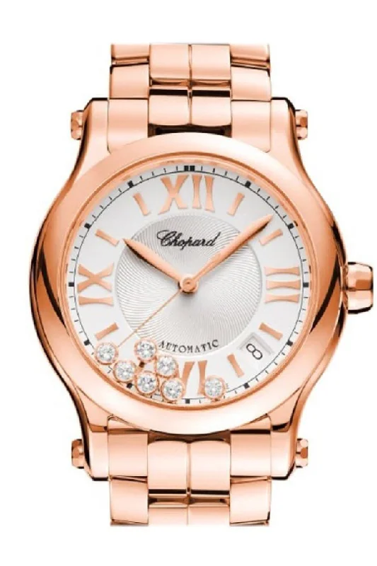 Chopard  Happy Sport 36mm 18k Rose Gold and Diamonds Automatic Watch 274808-5002