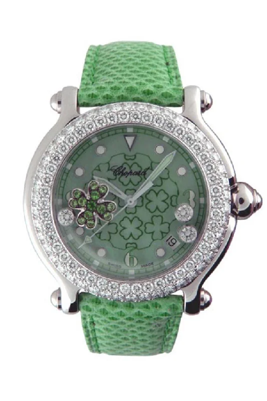 Chopard Happy Sport Good Luck Clover Green Dial Men's Quartz Watch 288427-20