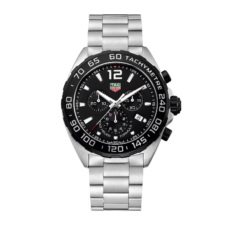 TAG Heuer Formula 1 Quartz Mens Black Steel Chronograph