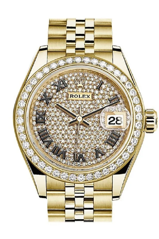 Rolex Datejust 28 Diamond Paved Dial Diamond Bezel Jubilee Ladies Watch 279138RBR 279138 NP