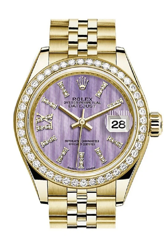 Rolex Datejust 28 Lilac Large Roman Diamonds Dial Diamond Bezel Jubilee Ladies Watch 279138RBR 279138 NP