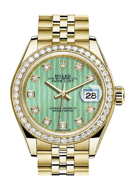 Rolex Datejust 28 Mint Diamond Dial Diamond Bezel Jubilee Ladies Watch 279138RBR NP