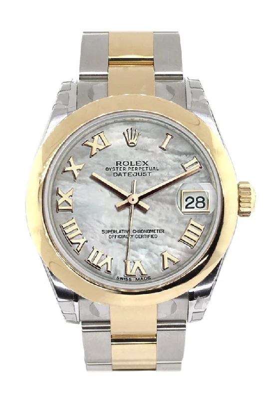 Rolex Datejust 31 Mother of Pearl Roman Dial 18K Gold Two Tone Ladies 178243 Pre-owned