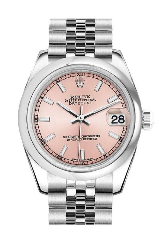 Rolex Datejust 31 Pink Dial Stainless Steel Jubilee Ladies Watch 178240 Pre-owned