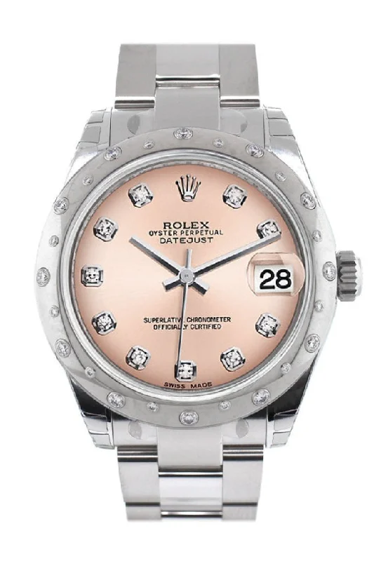 Rolex Datejust 31 Pink Diamond Dial Dome set with Diamonds Bezel Ladies Watch 178344 Pre-owned