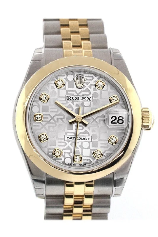 Rolex Datejust 31 Silver Jubilee Diamond Dial 18K Gold Two Tone Jubilee Ladies 178243 Pre-owned