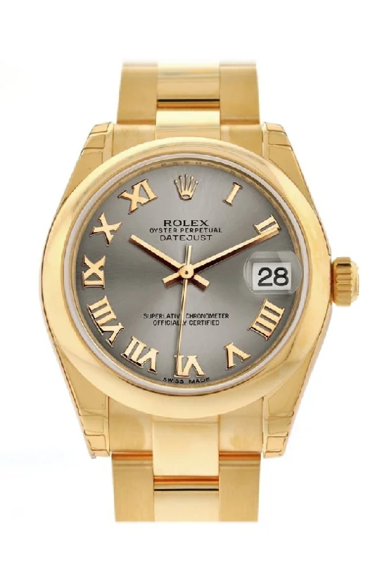 Rolex Datejust 31 Steel Roman Dial 18K Yellow Gold Ladies Watch 178248 Pre-owned