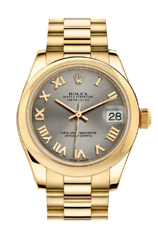 Rolex Datejust 31 Steel Roman Dial 18K Yellow Gold President Ladies Watch 178248 Pre-owned