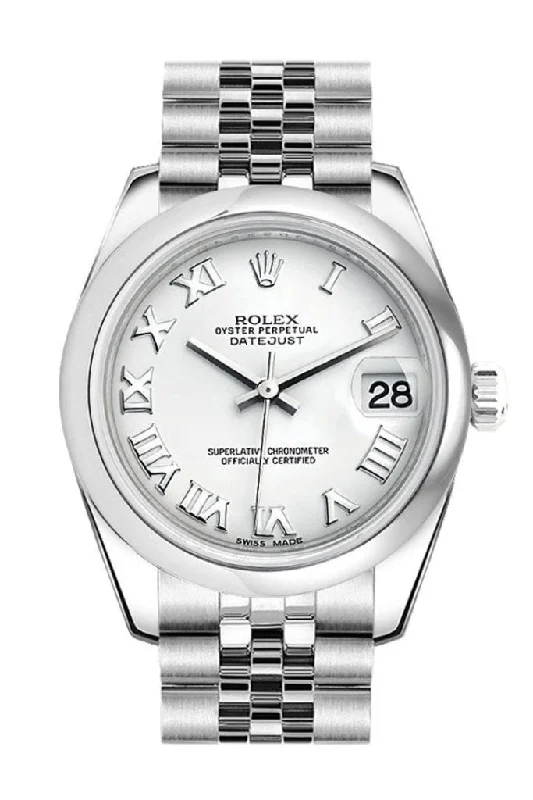 Rolex Datejust 31 White Roman Dial Stainless Steel Ladies Watch 178240 Pre-owned