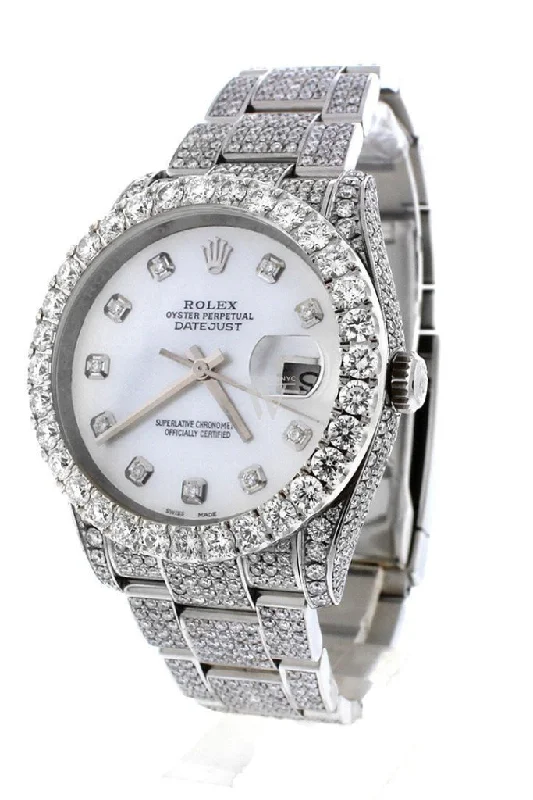 Rolex Datejust 36mm Custom Diamonds Mens Watch 116200 Pre-owned