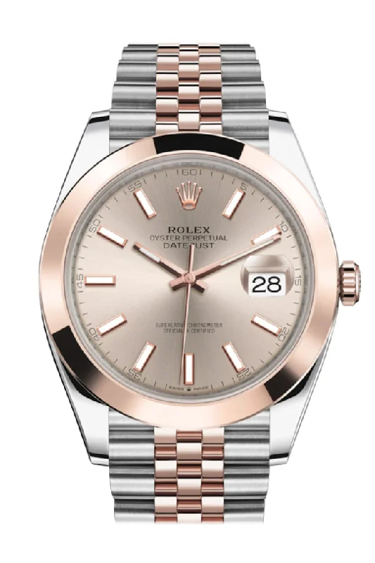 Rolex Datejust 41 Sundust Dial Steel and 18K Rose Gold Men's Watch 126301