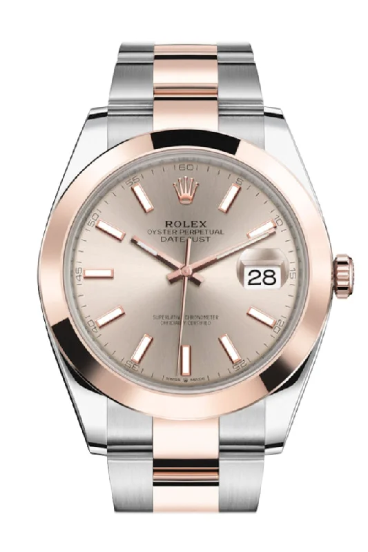 Rolex Datejust 41 Sundust Dial Steel and 18K Rose Gold Men's Watch 126301