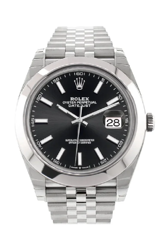 Rolex Datejust 41 Black Dial Automatic Men's Jubilee Watch 126300