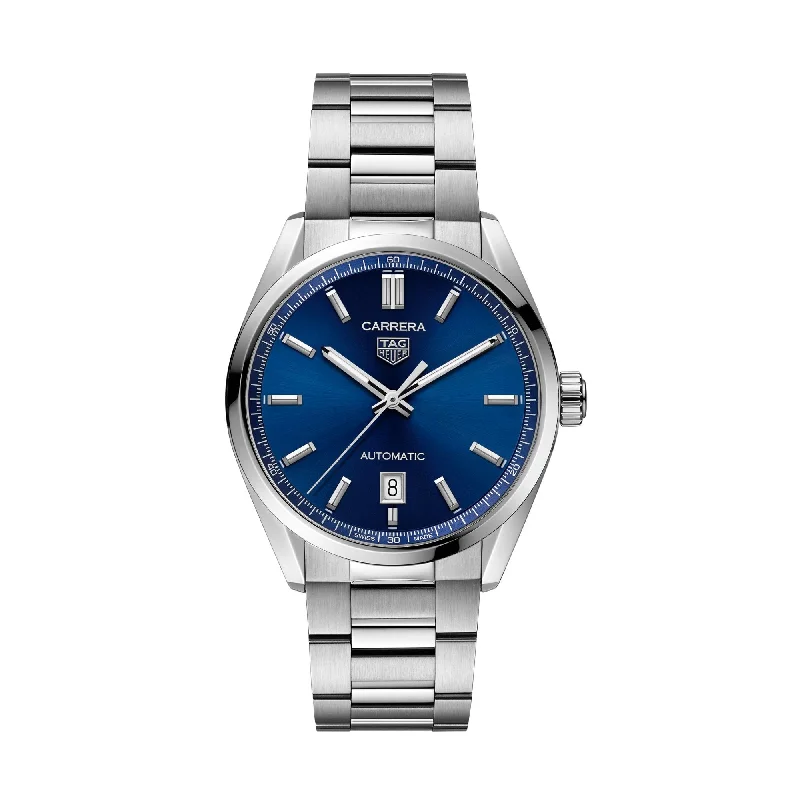 TAG Heuer Carrera Calibre 5 Automatic Blue Steel Watch