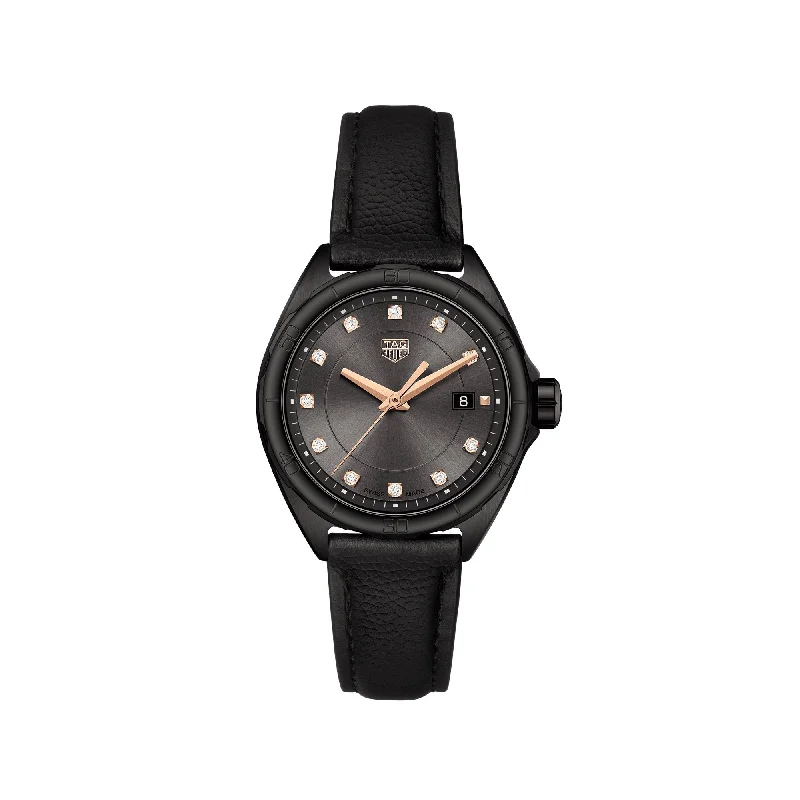 TAG Heuer Formula 1 Quartz Ladies Black Leather Watch