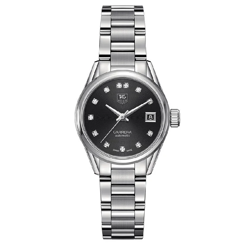 TAG Heuer Carrera Calibre 9 Automatic Ladies Black Steel Watch