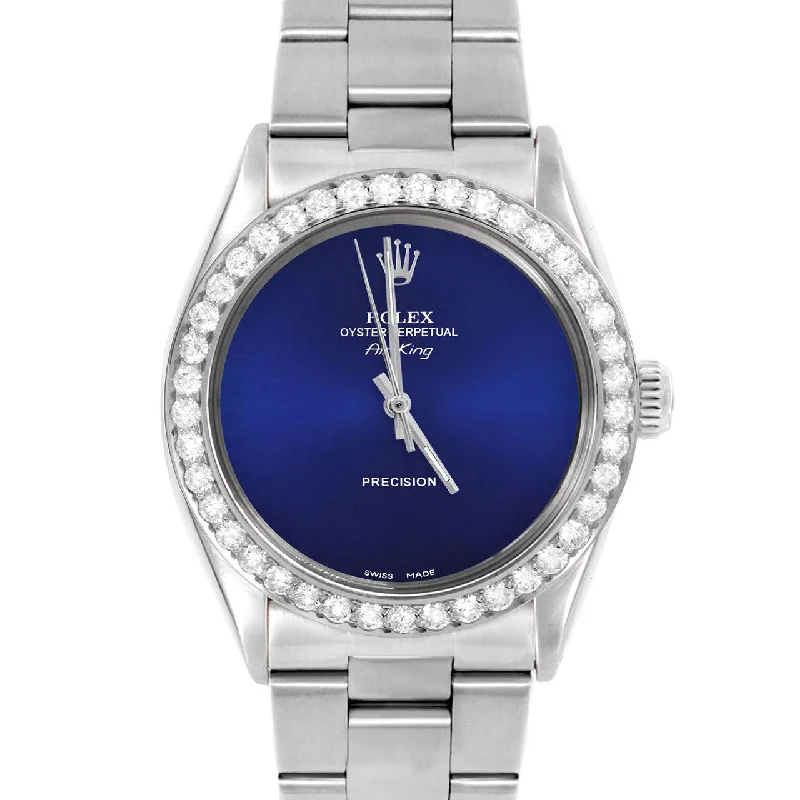 Rolex Air King 34mm | 5500-SS-BLU-NOHM-2CT-OYS