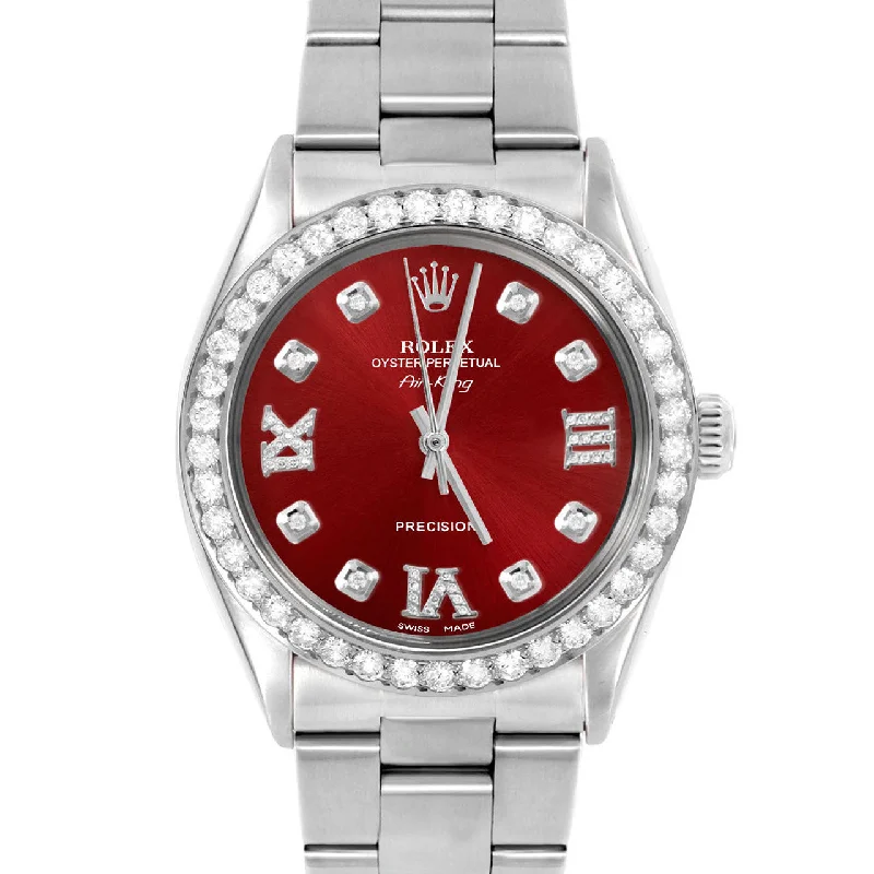 Rolex Air King 34mm | 5500-SS-RED-8DR369-2CT-OYS