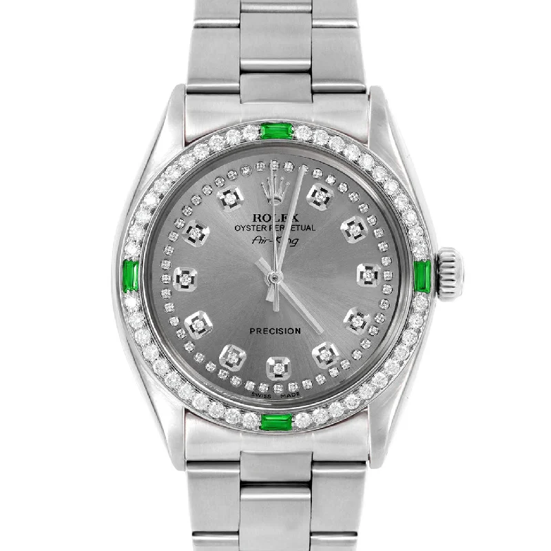 Rolex Air King 34mm | 5500-SS-SLT-STRD-4EMD-OYS