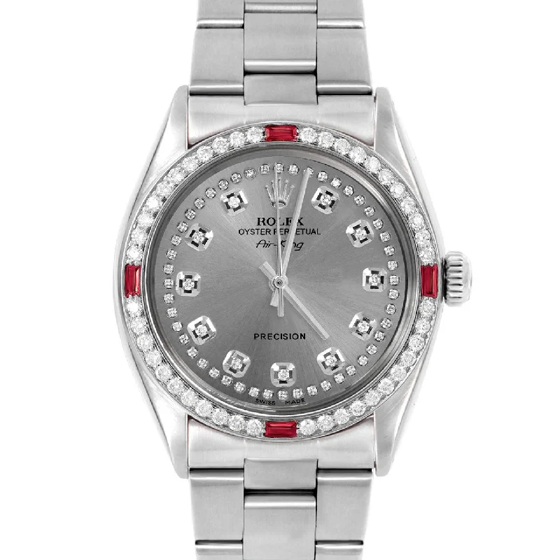 Rolex Air King 34mm | 5500-SS-SLT-STRD-4RBY-OYS