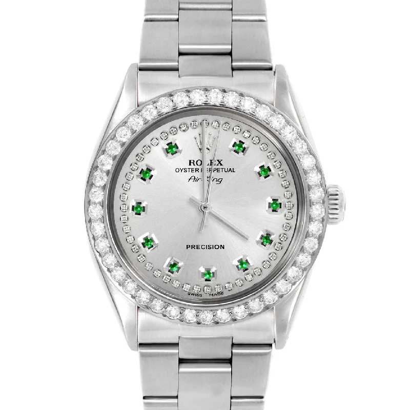 Rolex Air King 34mm | 5500-SS-SLV-STRE-2CT-OYS