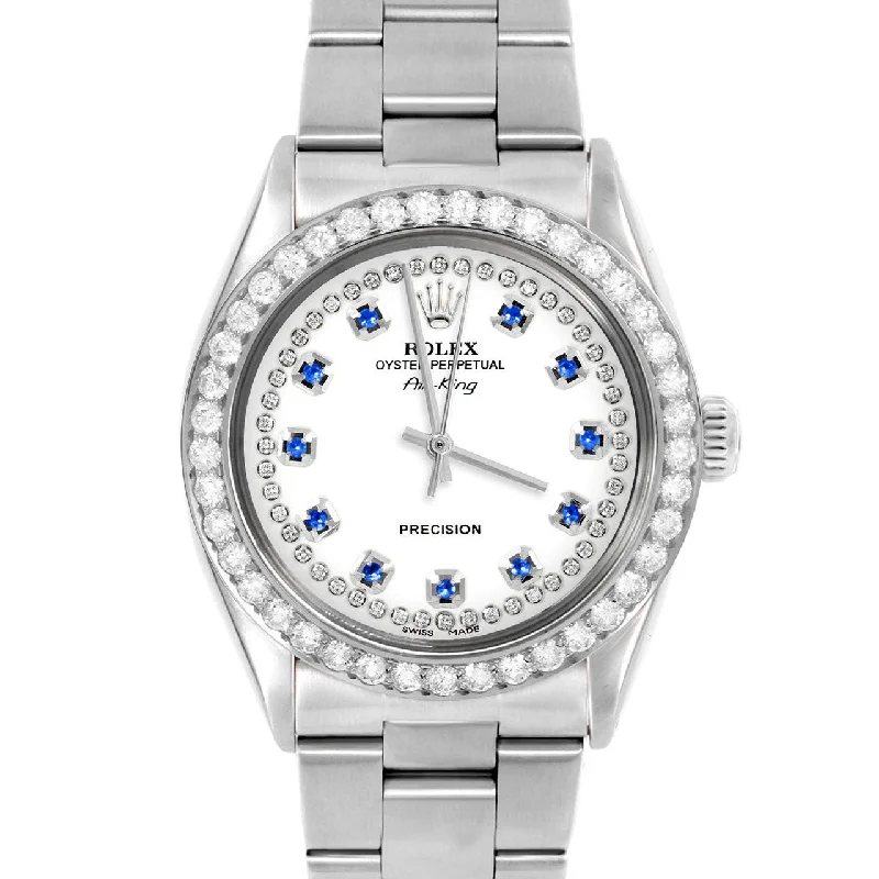 Rolex Air King 34mm | 5500-SS-WHT-STRS-2CT-OYS