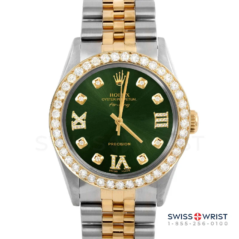 Rolex Air King 34mm | 5500-TT-GRN-8DR369-2CT-JBL