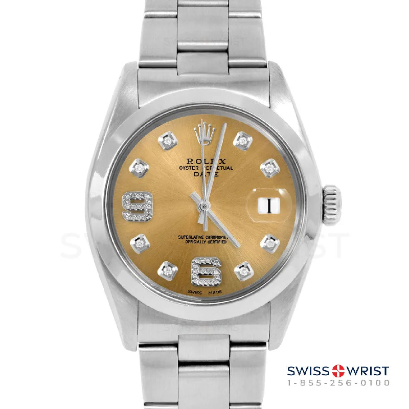 Rolex Date 34mm | 1500-SS-CHM-8DA69-SMT-OYS