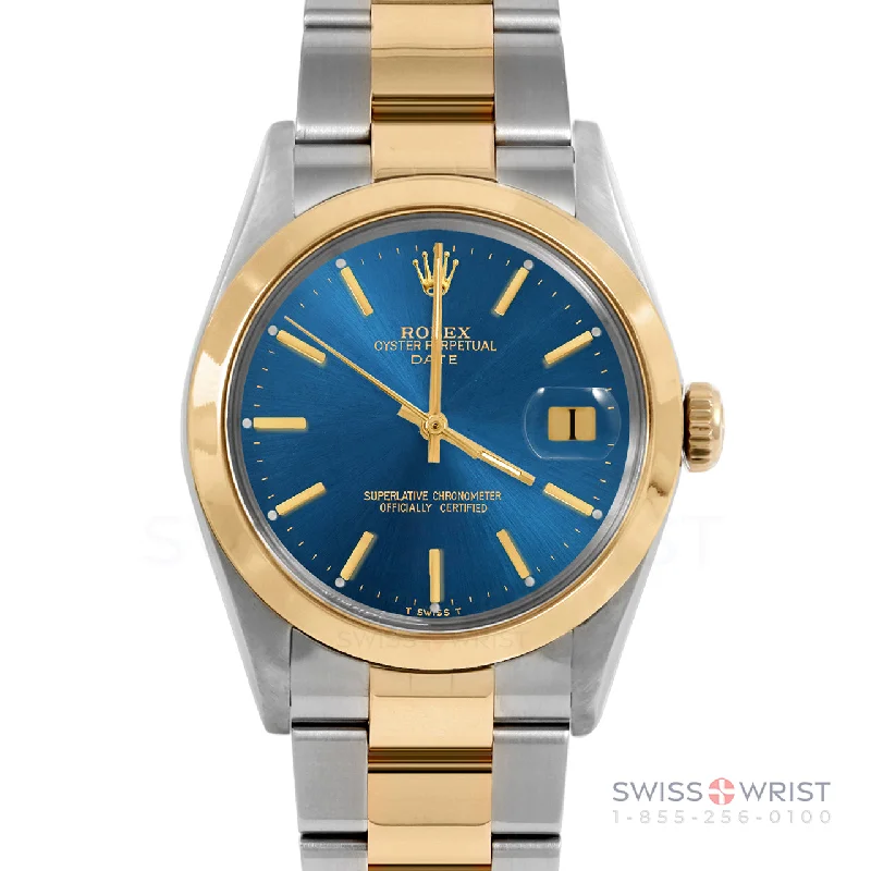 Rolex Date 34mm | 1500-TT-BLU-STK-SMT-OYS