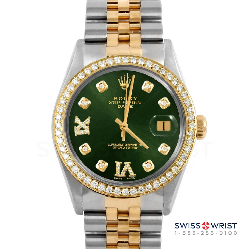 Rolex Date 34mm | 1500-TT-GRN-8DR69-BDS-JBL