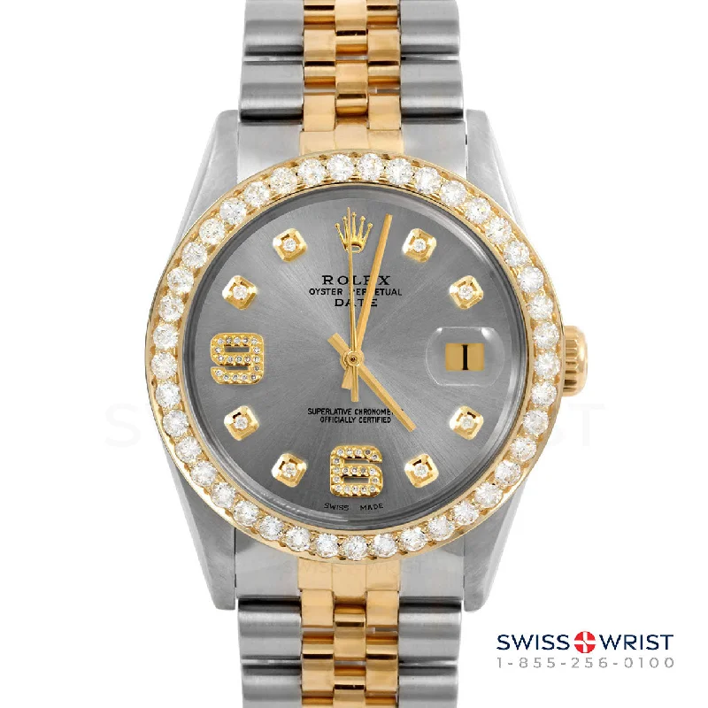 Rolex Date 34mm | 1500-TT-SLT-8DA69-2CT-JBL