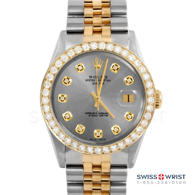 Rolex Date 34mm | 1500-TT-SLT-DIA-AM-2CT-JBL