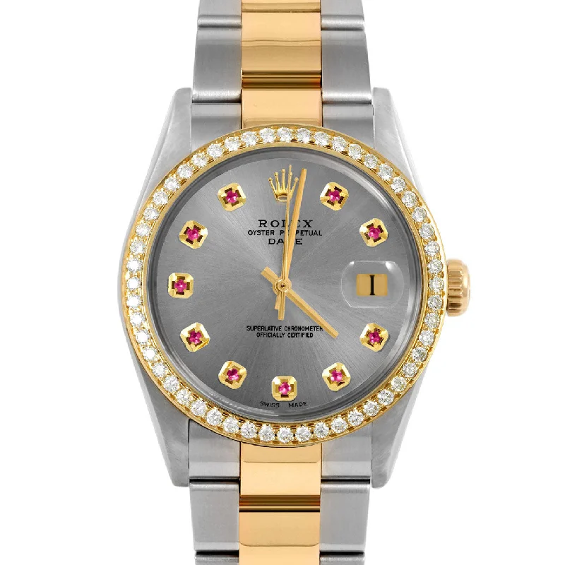 Rolex Date 34mm | 1500-TT-SLT-RBY-AM-BDS-OYS