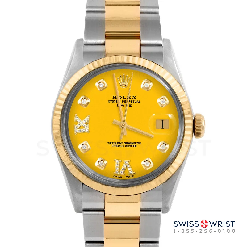 Rolex Date 34mm | 1500-TT-YLW-8DR69-FLT-OYS