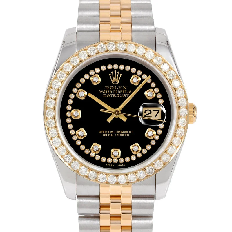 Rolex Datejust 36mm | 116233-BLK-STRD-25CT-JBL