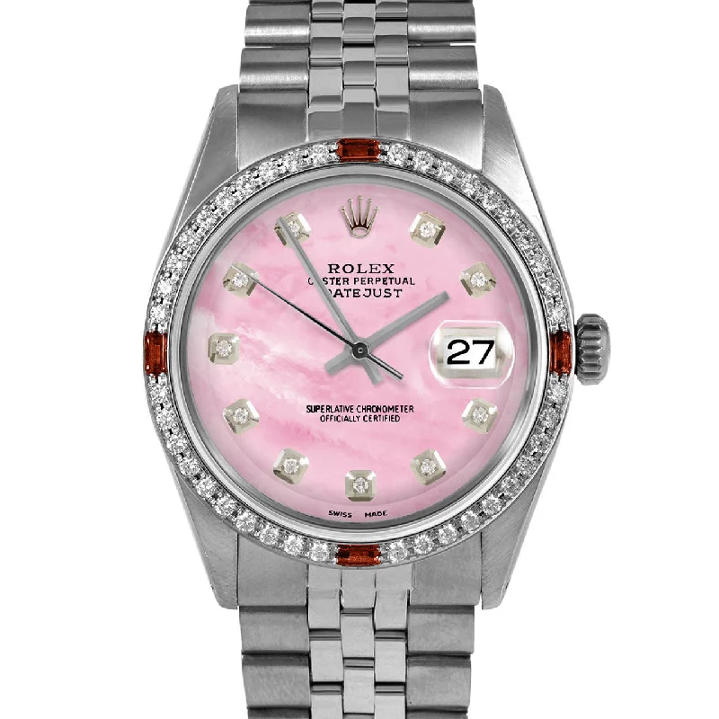 Rolex Datejust 36mm | 1601-SS-PMOP-DIA-AM-4RBY-JBL