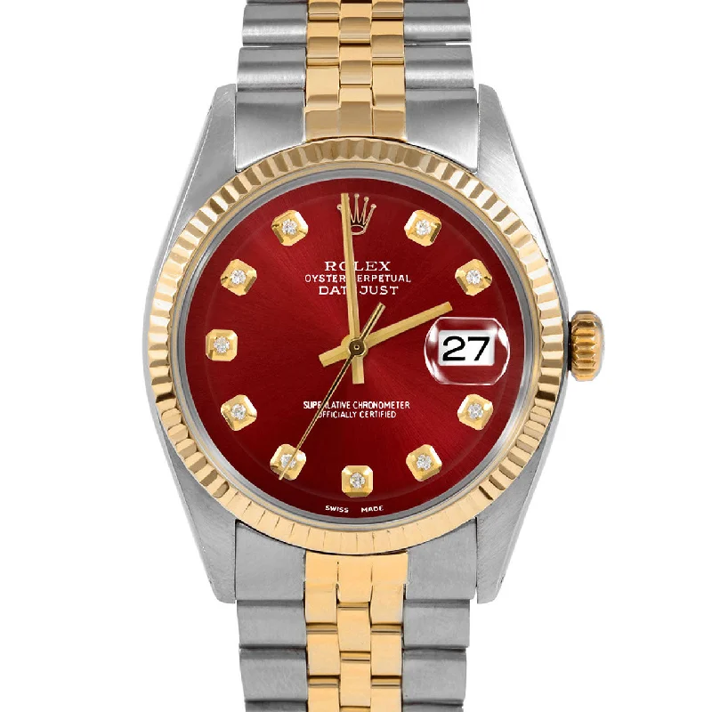 Rolex Datejust 36mm | 1601-TT-RED-DIA-AM-FLT-JBL