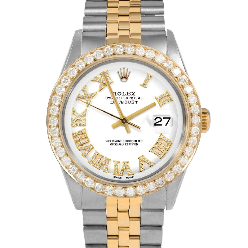 Rolex Datejust 36mm | 1601-TT-WHT-FDR-25CT-JBL