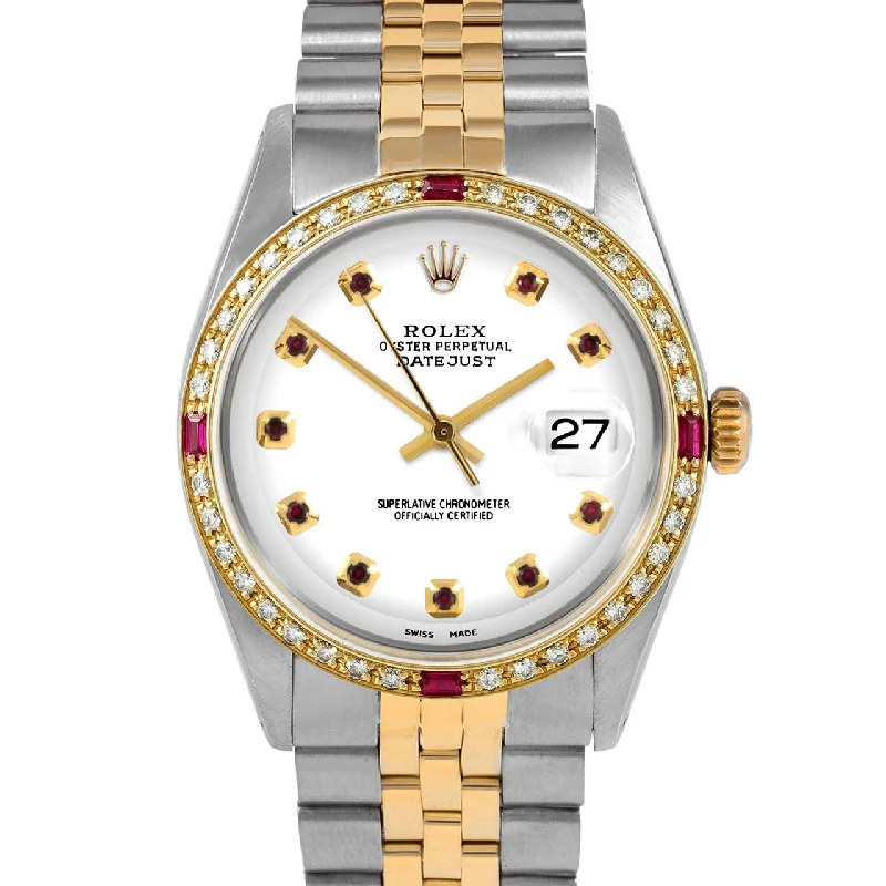 Rolex Datejust 36mm | 1601-TT-WHT-RBY-AM-4RBY-JBL