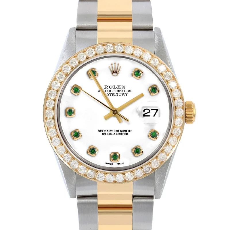 Rolex Datejust 36mm | 16013-WHT-EMD-AM-25CT-OYS