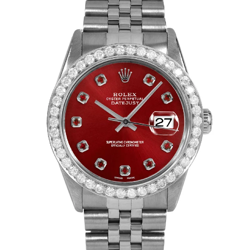 Rolex Datejust 36mm | 16014-RED-RBY-AM-25CT-JBL