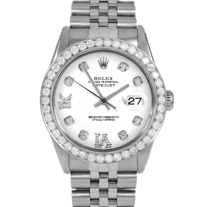 Rolex Datejust 36mm | 16014-WHT-8DR69-25CT-JBL