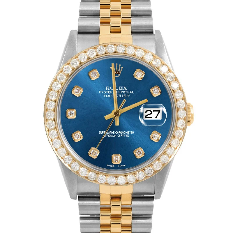 Rolex Datejust 36mm | 16233-BLU-DIA-AM-25CT-JBL